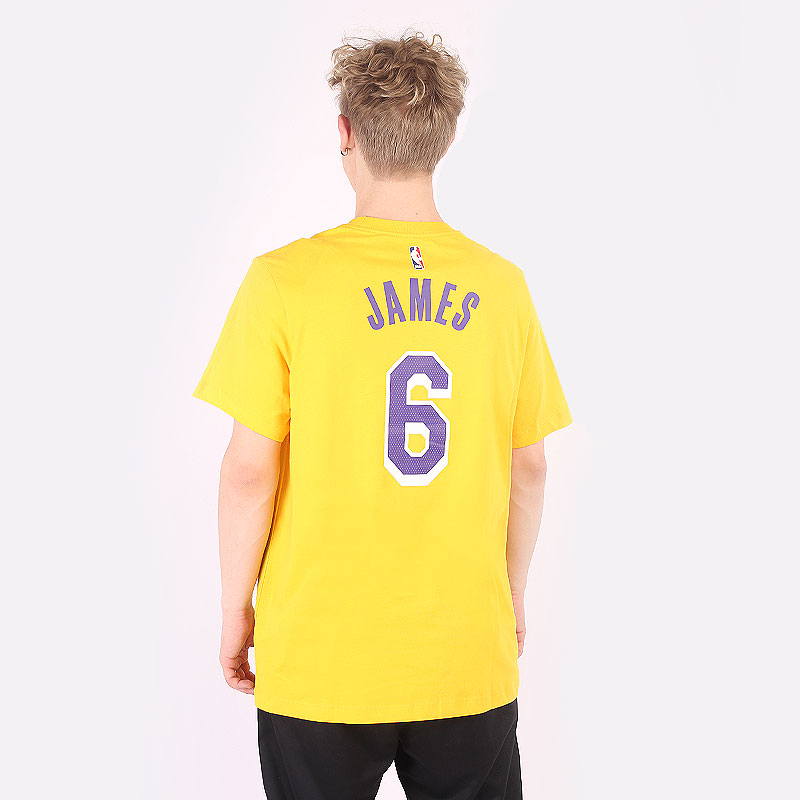 мужская желтая футболка Nike Los Angeles Lakers NBA T-Shirt DR6380-728 - цена, описание, фото 4